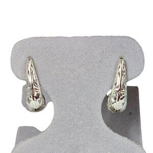 Silver Treasures Sterling Silver Hoop Earrings